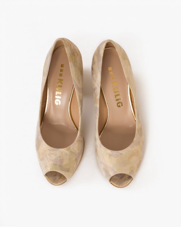 Moro czółenka skórzane peep toe 018 -8231-600