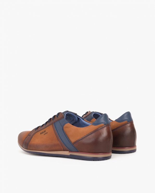 Brązowe półbuty męskie skórzane 015 -5761-CAMEL