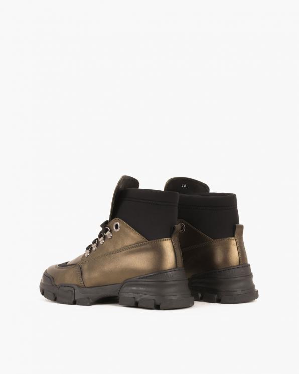 Oliwkowe sneakersy skórzane 079 8169-OLIWKOW