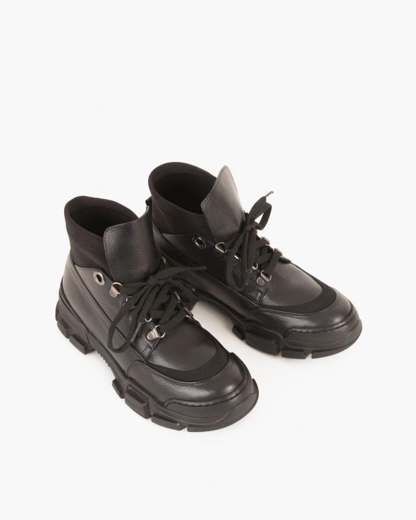 Czarne sneakersy skórzane 079 8169-CZARNY