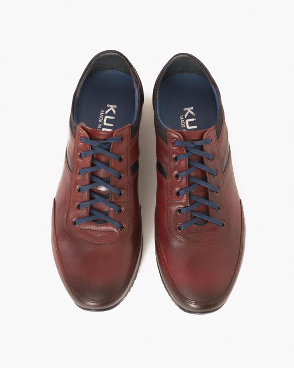 Bordowe półbuty męskie skórzane 015-5171-BORDO