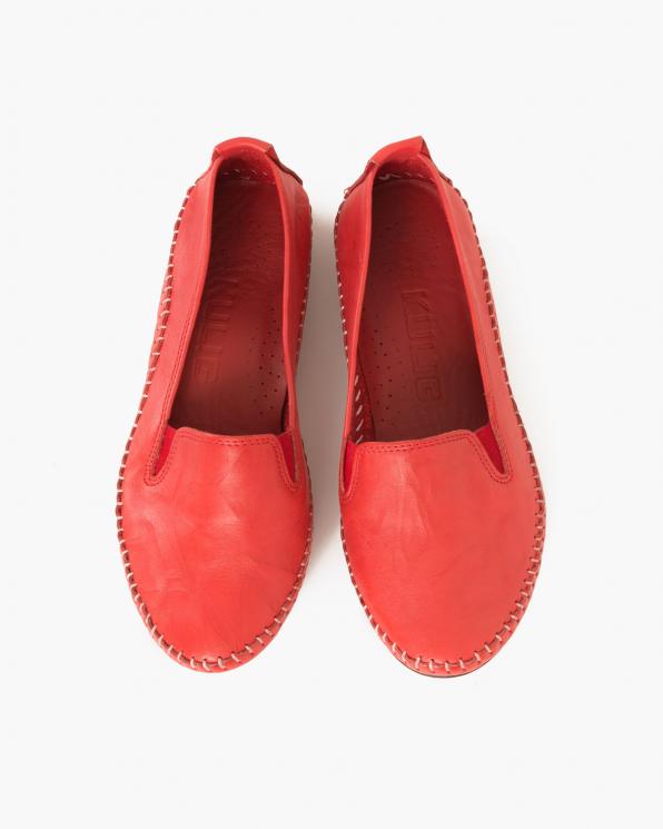 Czerwone mokasyny damskie skórzane 097-435-RED