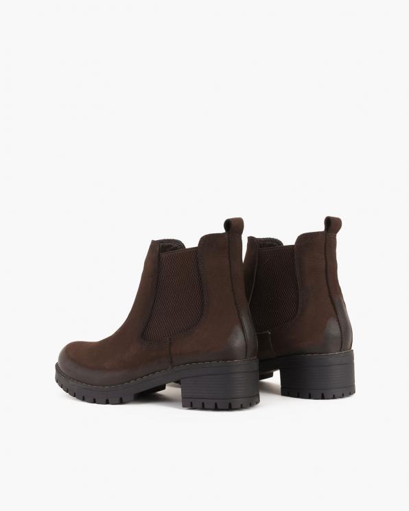 Brązowe botki nubukowe 089-2681-BR-NUBU