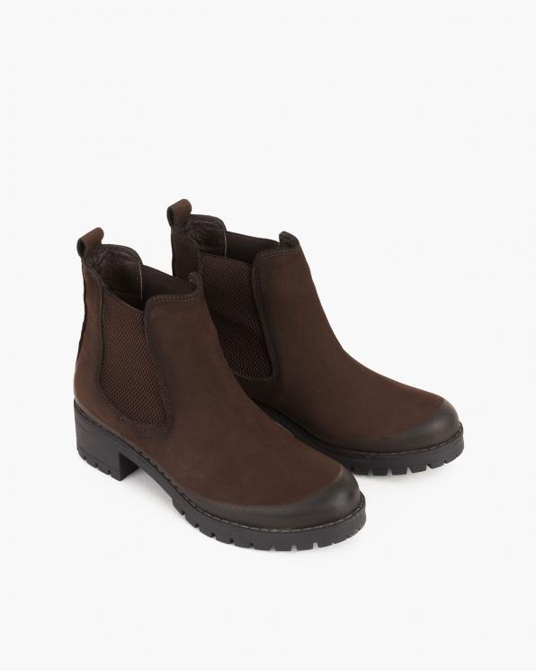Brązowe botki nubukowe 089-2681-BR-NUBU