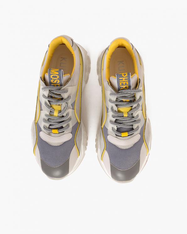 Szare sneakersy z siatką 083-103-SZARY