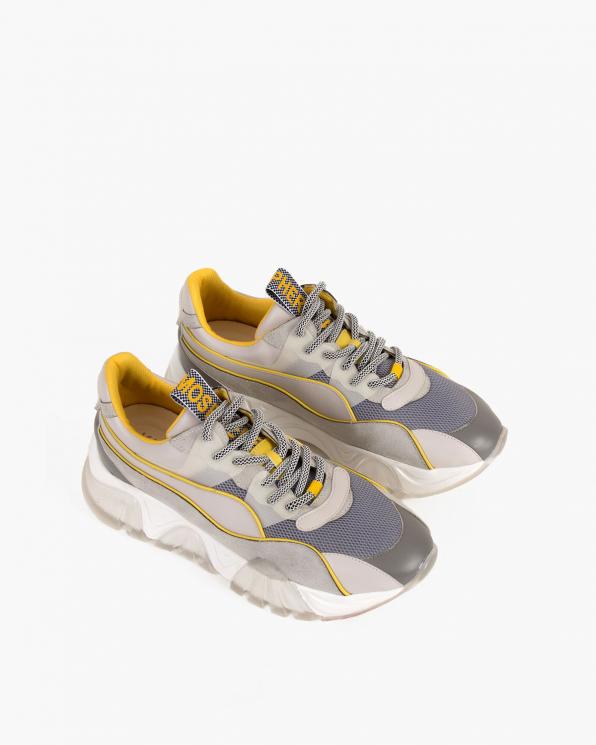 Szare sneakersy z siatką 083-103-SZARY