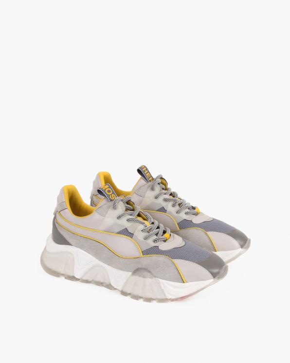 Szare sneakersy z siatką 083-103-SZARY