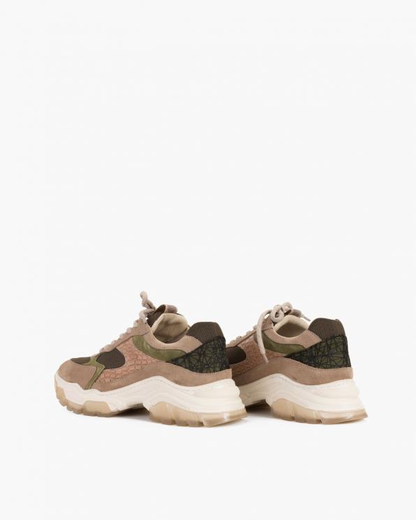 Wielokolorowe sneakersy zamszowe 116-368-008-ZIEL