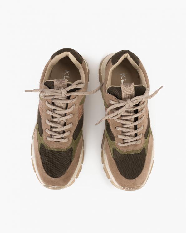 Wielokolorowe sneakersy zamszowe 116-368-008-ZIEL