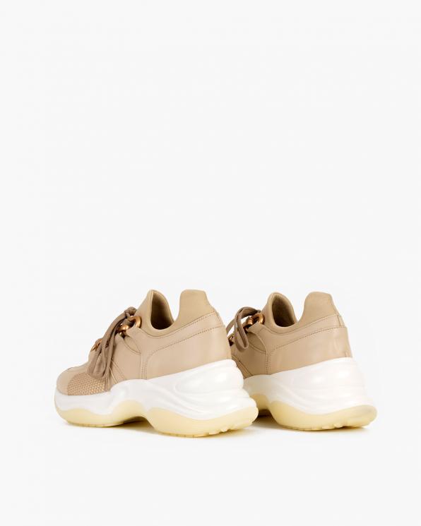 Beżowe sneakersy skórzane 116-106-004-BEŻ