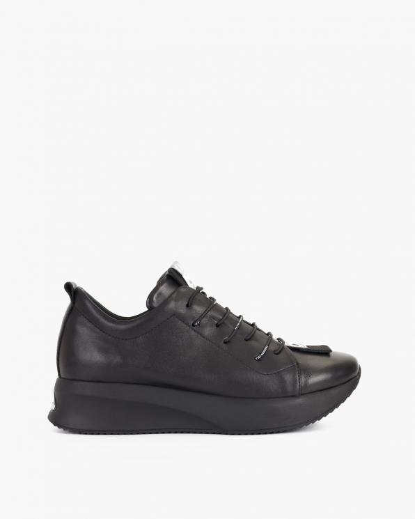 Czarne sneakersy skórzane 108-605-CZARNY