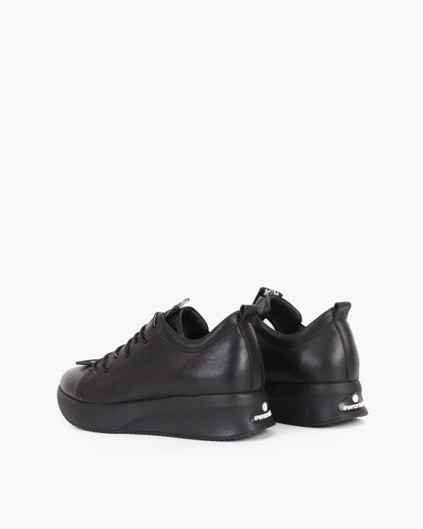 Czarne sneakersy skórzane 108-605-CZARNY