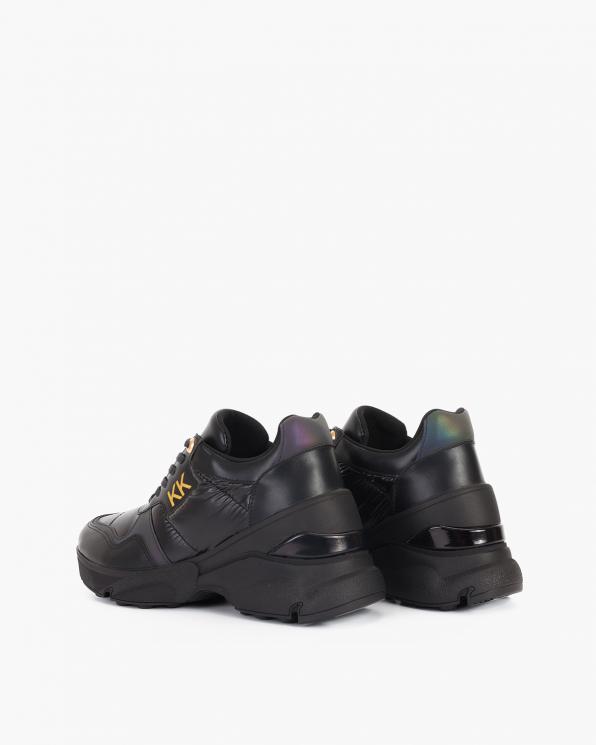 Czarne sneakersy ortalionowe 083-129-CZAR-ORT