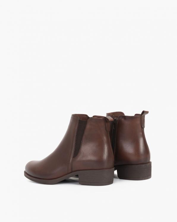 Brązowe sztyblety damskie skórzane 075-50401-BRĄZ