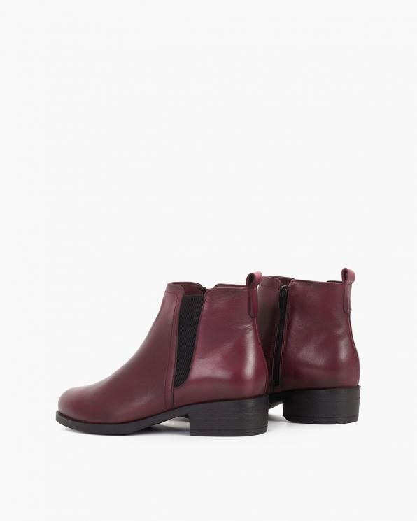 Bordowe sztyblety damskie skórzane 075-50401-BORDO