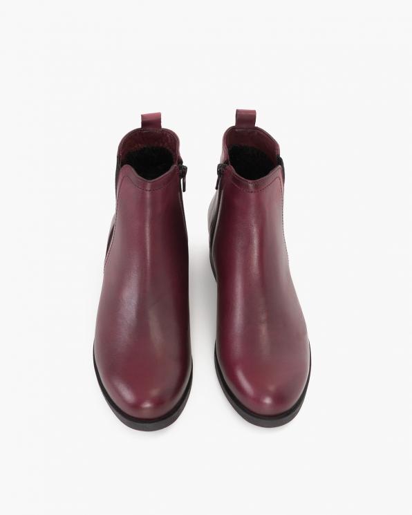 Bordowe sztyblety damskie skórzane 075-50401-BORDO