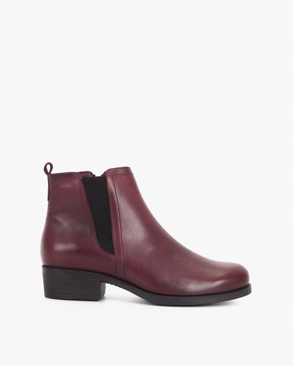 Bordowe sztyblety damskie skórzane 075-50401-BORDO