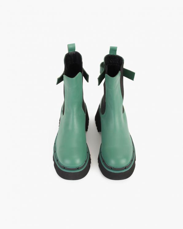 Zielone sztyblety damskie skórzane 108-2023-ZIELONY