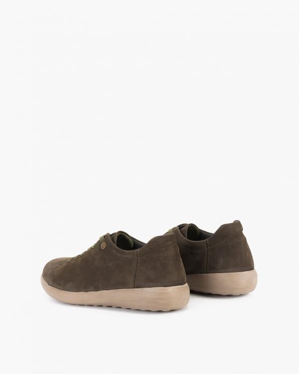 Oliwkowe półbuty męskie nubukowe 135-6081-ZIELONY