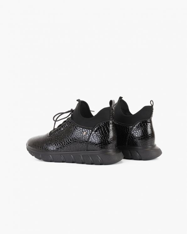 Czarne sneakersy lakierowane 105-78701-CZARNY