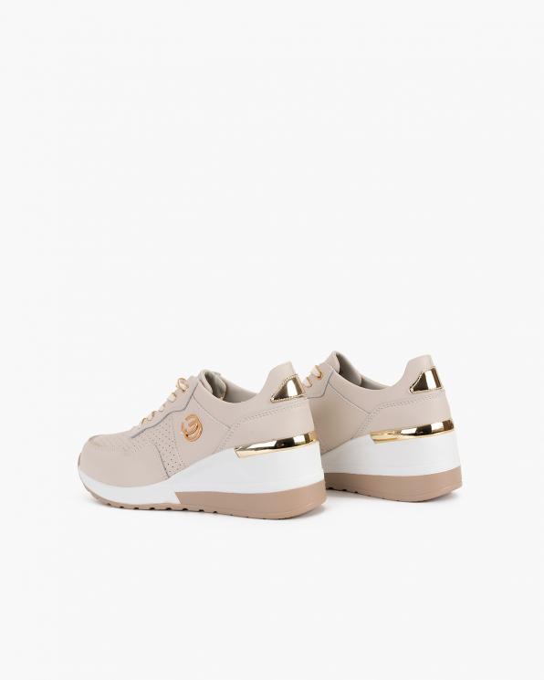 Beżowe sneakersy skórzane 131-96192-BEŻ