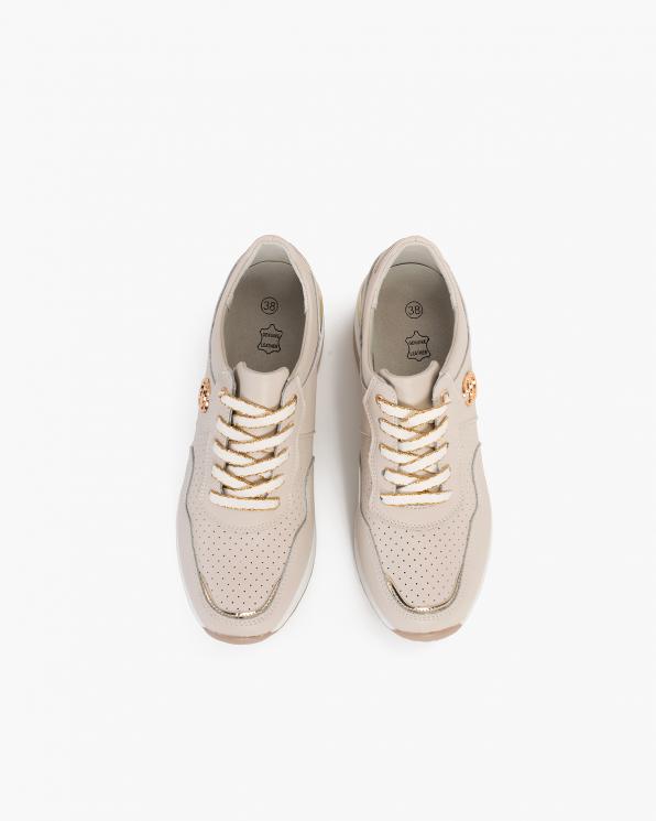 Beżowe sneakersy skórzane 131-96192-BEŻ