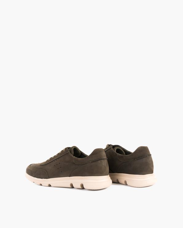Ciemnozielone półbuty męskie nubukowe 135-233212-KHAKI