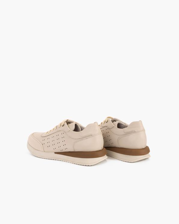 Beżowe półbuty męskie skórzane 135-231182-BEIGE