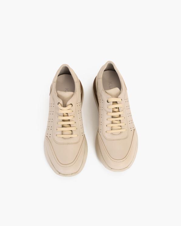 Beżowe półbuty męskie skórzane 135-231182-BEIGE
