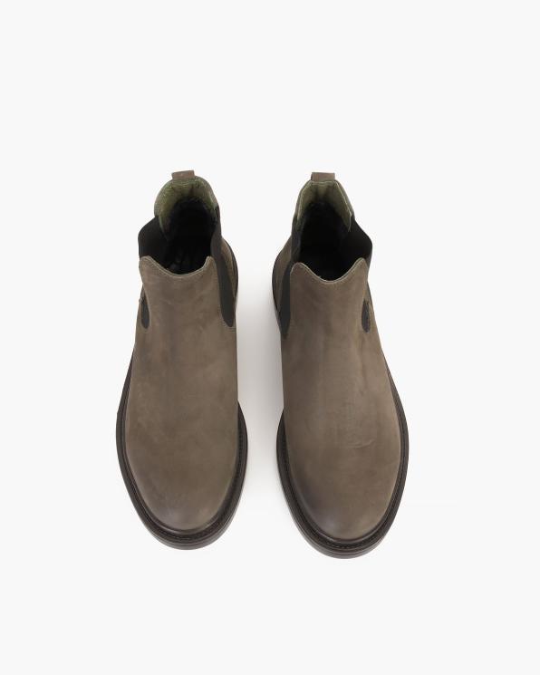 Oliwkowe sztyblety męskie nubukowe 135-242522-KHAKI