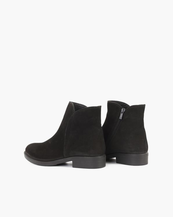 Czarne botki nubukowe 089-22676-CZ-NUB
