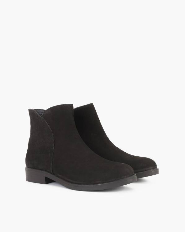 Czarne botki nubukowe 089-22676-CZ-NUB