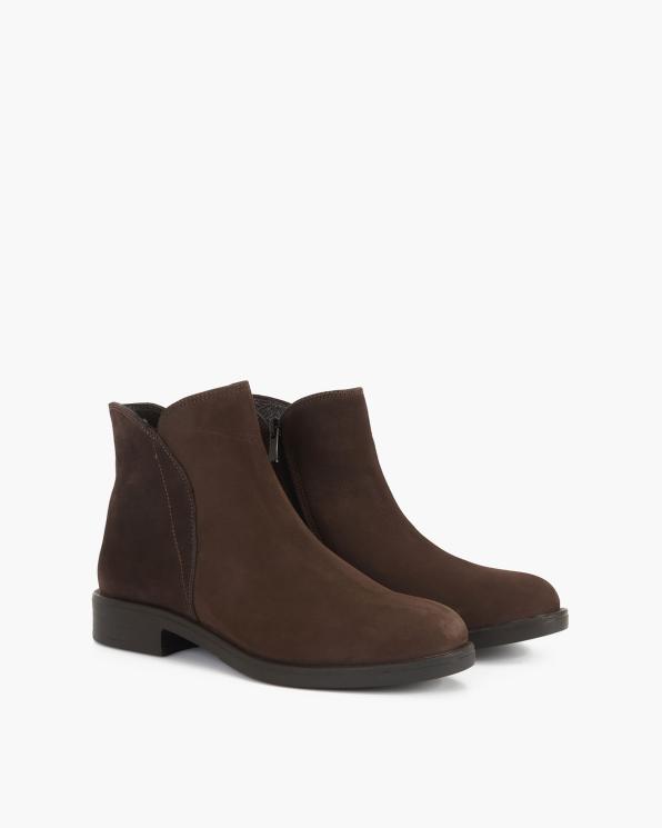 Czekoladowe botki nubukowe 089-22676-BR-NUB