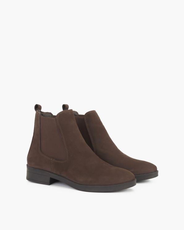 Czekoladowe sztyblety damskie nubukowe 089-21897-BR-NUB