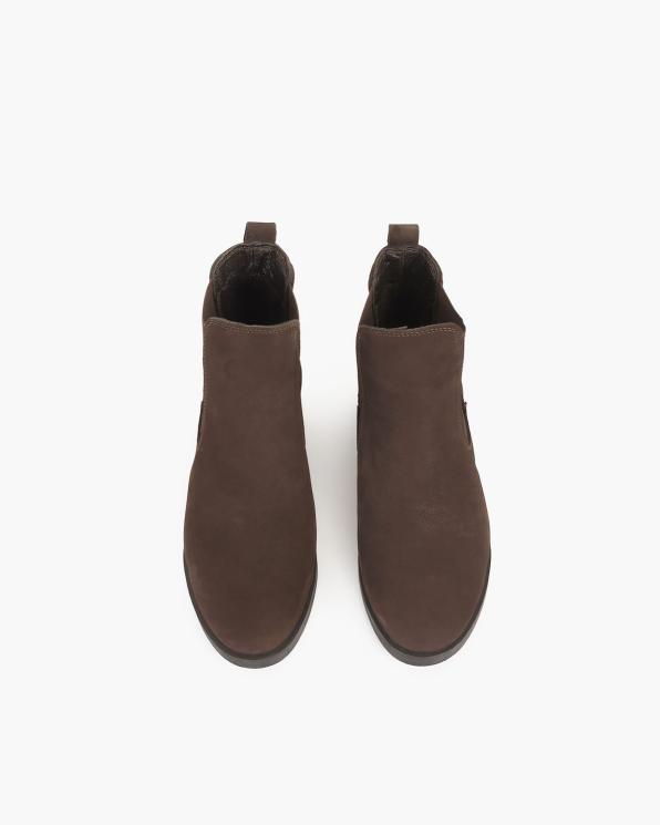 Czekoladowe sztyblety damskie nubukowe 089-21897-BR-NUB