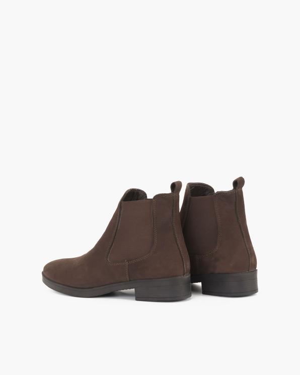 Czekoladowe sztyblety damskie nubukowe 089-21897-BR-NUB