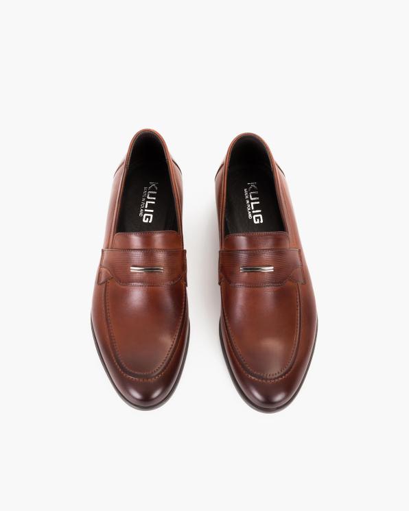 Brązowe półbuty męskie wizytowane ze skóry naturalnej 081-1017-105/1