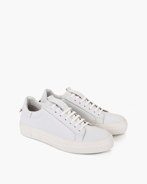 Białe adidasy damskie ze skóry naturalnej 102-253-BIAŁY