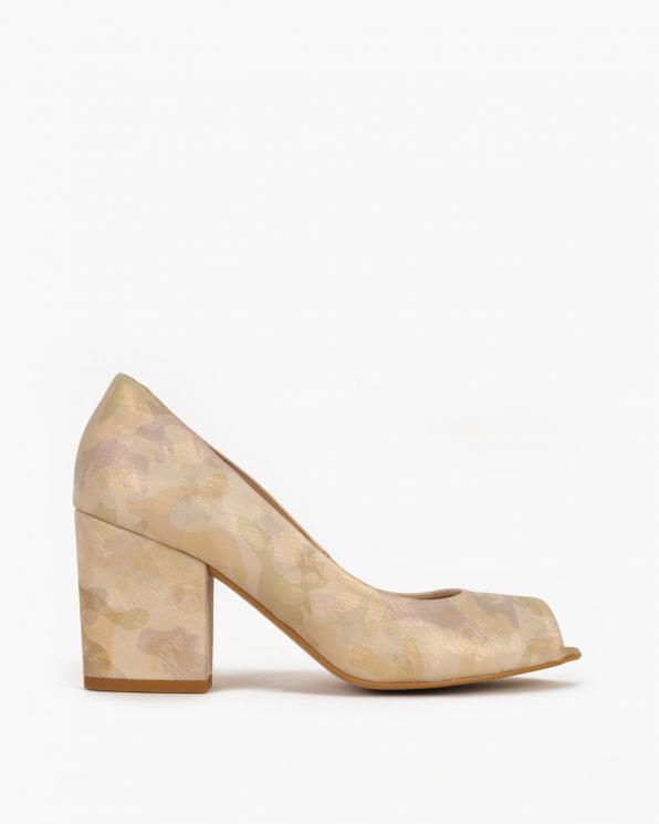 Moro czółenka skórzane peep toe 018 -8231-600