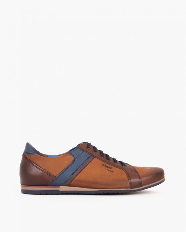 Brązowe półbuty męskie skórzane 015 -5761-CAMEL
