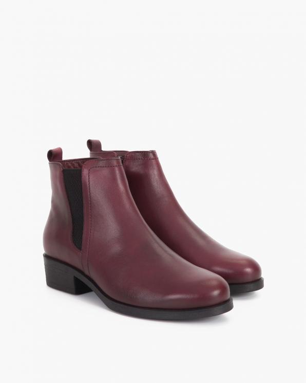 Bordowe sztyblety damskie skórzane 075-50401-BORDO
