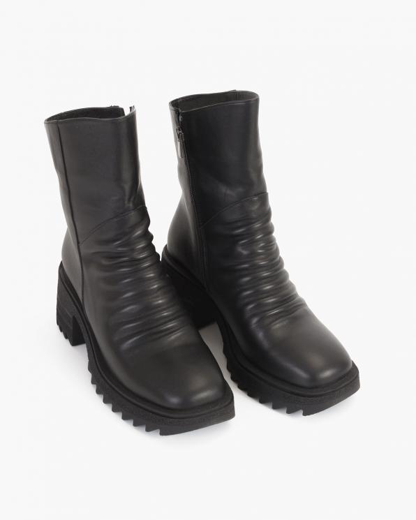 Czarne botki damskie 137-101-CZARNY