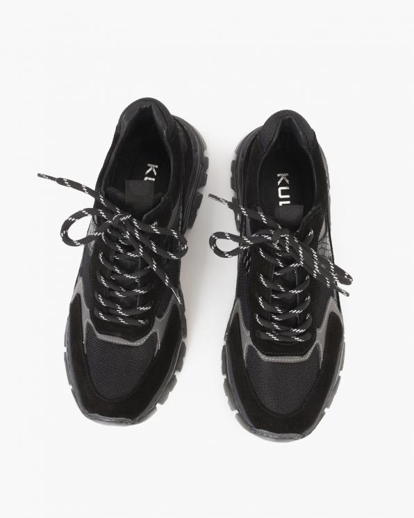 Czarne sneakersy zamszowe 116-368-008-CZAR
