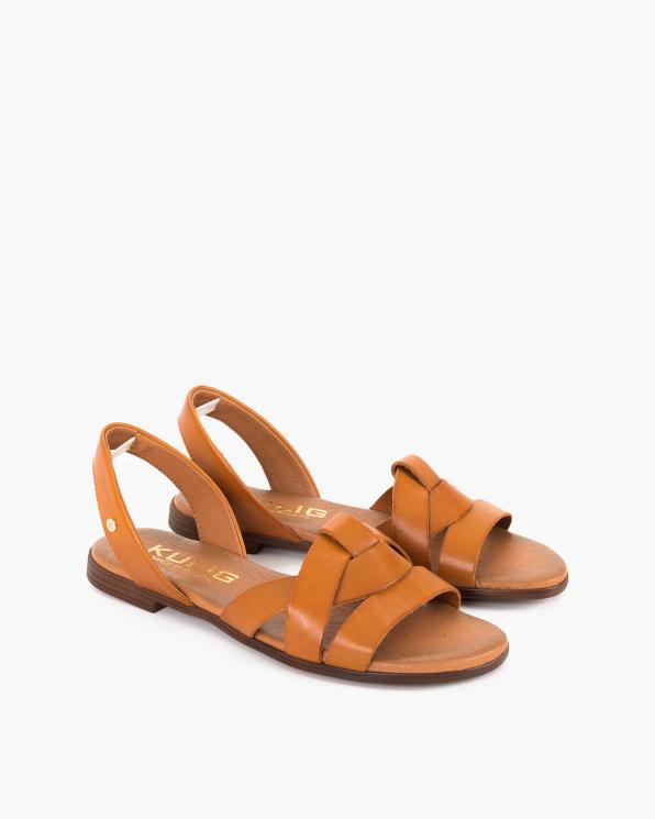 Brązowe sandały damskie skórzane 085-58104-BRĄZ