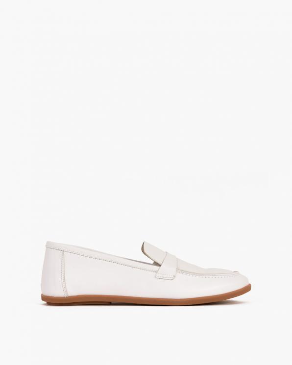 Białe mokasyny skórzane 078 667-WHITE