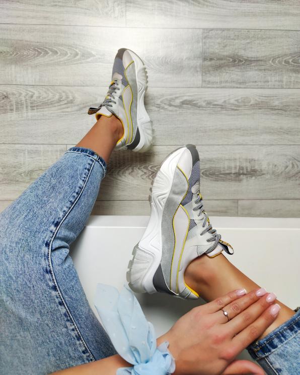 Szare sneakersy z siatką 083-103-SZARY