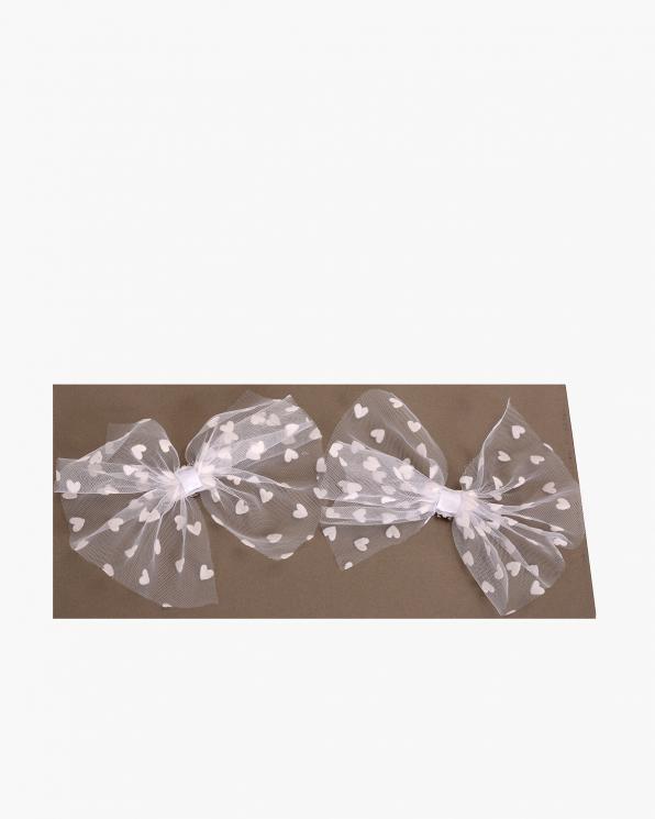Białe kokardki do butów tiulowe COQ-1248-BRIDE