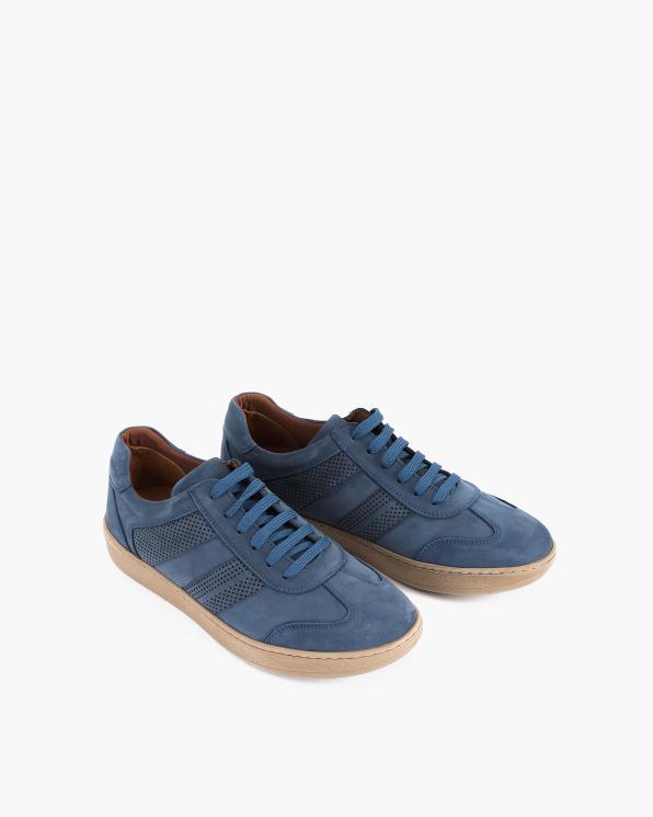 Niebieskie półbuty męskie nubukowe 135-214653-JEANS