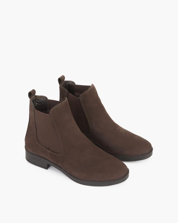 Czekoladowe sztyblety damskie nubukowe 089-21897-BR-NUB