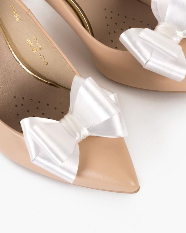 Białe kokardy do butów COQ-416-IVORY-L